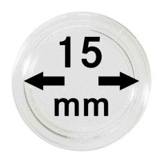 Capsule pentru monede - 10 buc. in cutie - 15 mm dimensiune intrare