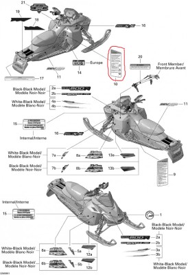 Abtibild avertizare/securitate Ski Doo nr.10 Cod Produs: MX_NEW 516003790SK foto