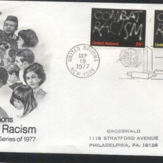 UN New York 1977 Anti racism Mi.311-312 FDC UN.082