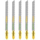 Festool S 75/25 - Set panze fierastrau pendular tija cu un prag de prindere (T) 75 mm lemn taiere dreapta fina 5 bucati