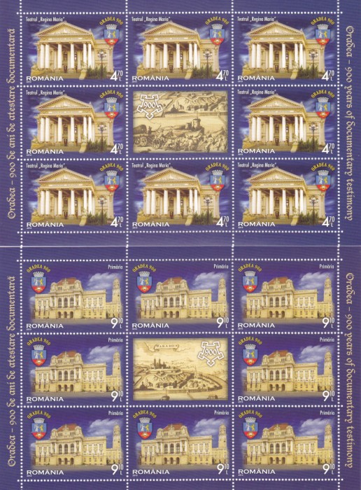 ROMANIA 2013-ORADEA 900 DE ANI DE ATESTARE DOCUMENTARA, MINICOLI, MNH - LP 1991