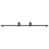 Cumpara ieftin Set feronerie pentru usi glisante, negru, 200 cm, otel