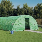 Sera Gradina vidaXL 40mp, Cadru Otel Galvanizat, Verde, 8x5x2.3m, Folie PE, Usa Fermoar, 4 Ferestre