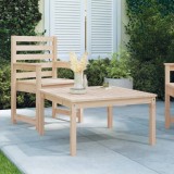 Masuta gradina Gossi 82.5x82.5x45 cm, lemn masiv pin, patrata, maro/natur, blat lemn, rezistenta UV