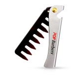 Cumpara ieftin Pieptene pentru aranjat - POP BARBERS stil briceag - Argintiu