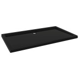 Cadita de dus dreptunghiulara din ABS, neagra, 70x120 cm