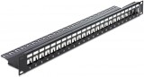 Patch Panel 19" 24 Porturi pentru keystone negru, Delock 43277