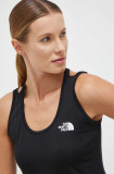 The North Face top sport Flex femei, culoarea negru