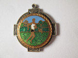 Medalie/medalion argint/argintata campionatul englez de atletism anii 50, Europa