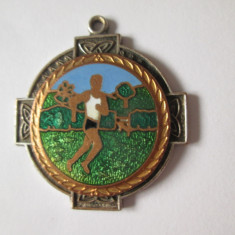 Medalie/medalion argint/argintata campionatul englez de atletism anii 50