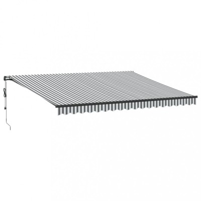 Copertina retractabila automat, antracit/alb, 450x350 cm foto