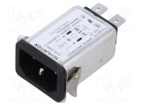 Conector alimentare AC SCHURTER C14 tată 10A 250VAC snap-in