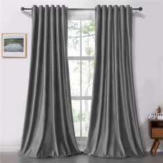 Draperie soft cu rejansa transparenta cu ate pentru galerie, Super, 250x220 cm, densitate 200 g/mp, Gri