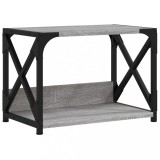 Cumpara ieftin Suport imprimanta 2 niveluri gri sonoma 44x26x31,5 cm lemn