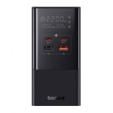 INCARCATOR RETEA Baseus GaN Powerstrip, Quick Charge 100W, 2 x AC, 2 x USB Type-C Output 5V/3A, 2 x USB, lungime cablu 1.5m, negru &quot;E00023609113-00&quot; (