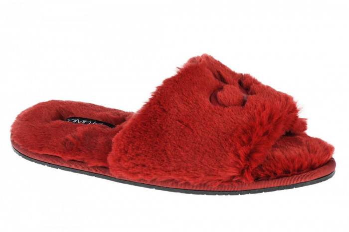 Papuci Calvin Klein Slipper Sandal Fur HW0HW00634-XB8 maro