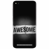 Husa silicon pentru Xiaomi Redmi 5A, Awesome Label Dark