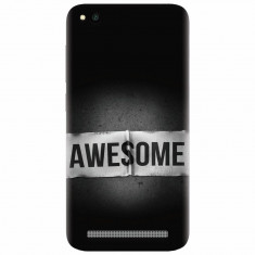 Husa silicon pentru Xiaomi Redmi 5A, Awesome Label Dark