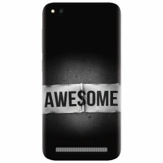 Husa silicon pentru Xiaomi Redmi 5A, Awesome Label Dark