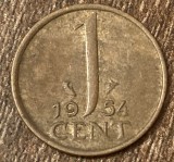C50 - Moneda foarte veche - Olanda - 1 cent - 1954, Europa