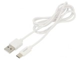 Cablu USB 2.0 USB-A la USB-C 1m Alb