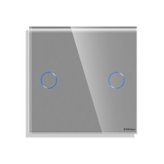 Panou Intrerupator Dublu cu Touch Mini din Sticla LUXION SmartElectro IntelligentHouse foto