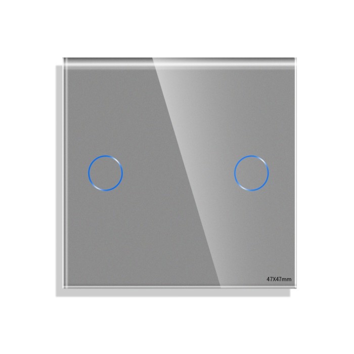 Panou Intrerupator Dublu cu Touch Mini din Sticla LUXION SmartElectro IntelligentHouse
