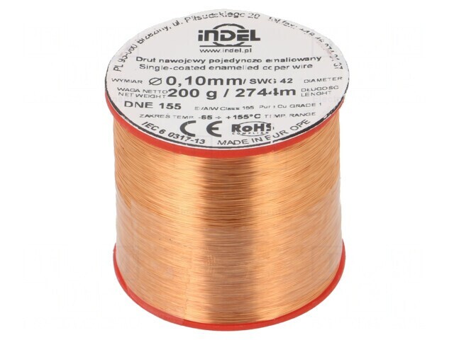 S&acirc;rmă Bobină Emailată 0,1mm 0,2kg Cu 65-155&deg;C