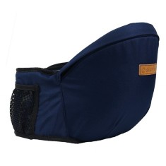 Cyrax Port-Bebe Ergonomic Ajustabil cu Scaun, 3 Pozitii, Bumbac Respirabil, pentru Copii 0-3 Ani, 20 kg Maxim, 25 x 22 x 18 cm, Albastru foto