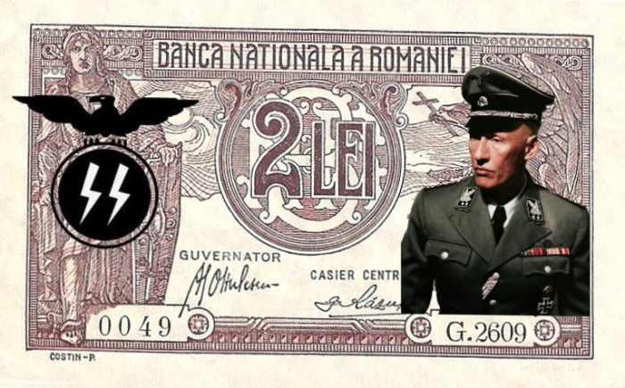 WW2 bancnota fantezie 2 lei 1940