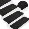 VidaXL Covorașe scări autoadezive, 15 buc., antracit, 65x24,5x3,5 cm 343477