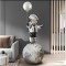 Lampadar LED Astronaut din Rasina Argintiu ModernLight Concept