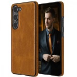 Husa de Telefon Versatyx, Pentru Samsung Galaxy S23, Imitatie de Piele, Anti Alunecare, Anti Zgarieturi, Maro