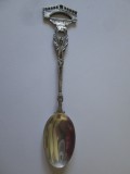Cumpara ieftin Venetia lingurita souvenir din argint(marcaj 800) cu figurina podul Rialto din anii 20,lungime=101 mm, Tacamuri