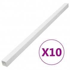 vidaXL Șine de cabluri, 40x40 mm, 10 m, PVC