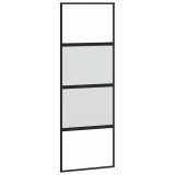 Cumpara ieftin Usa glisanta, negru, 76x205 cm, sticla securizata si aluminiu