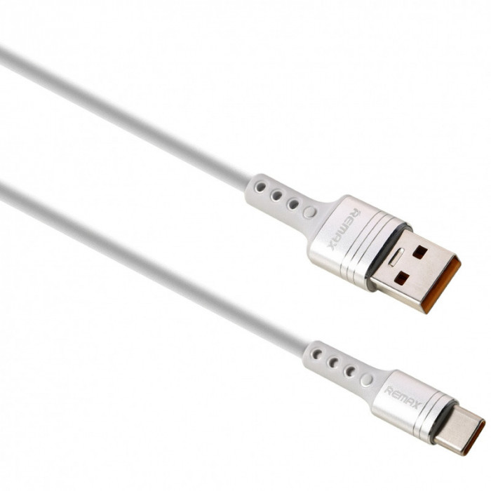 Cablu Date si Incarcare USB la USB Type-C Remax RC-135a, 5A Fast Charging, 1 m, Alb