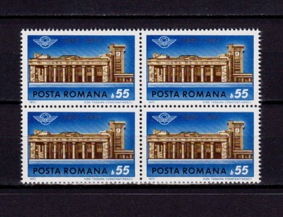 ✅ RO 1972 LP 796 &amp;quot;Centenarul Garii de Nord &amp;quot;, serie in bloc de 4 , MNH foto