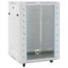 Dulap Server 18U 19&quot; Gossi 53x40x80cm, Picioare Pivotante, IP20, Ușă Sticlă Securizată, Oțel Laminat