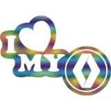 Cumpara ieftin Sticker Renault I Love My 2 , Autocolant Personalizat pentru Fanii Renault