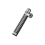 Aplicatie textila termoadeziva brodata, 3 x 10,7 cm, Fermoar, Crisalida