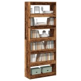 VidaXL Bibliotecă/Separator de cameră, Lemn vechi, 80x30x198 cm