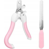 Cumpara ieftin Set cleste si pila de unghii pentru animale de companie, 14 x 1.5 cm, otel inoxidabil plastic, roz