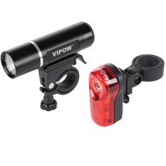 Set lumini bicicleta Vipow, fata si spate, 2 functii