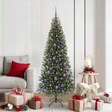 vidaXL Brad de Crăciun artificial cu 300 LED Verde 180 cm PE și PVC 3397360