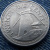 2n - 25 Cents 2000 Barbados, America de Nord