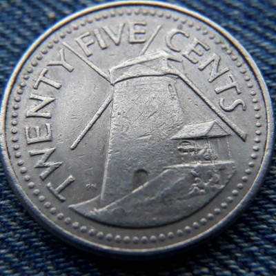 2n - 25 Cents 2000 Barbados foto