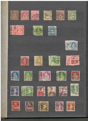 ELVETIA.Lot peste 1.800 buc. timbre stampilate+BONUS 2 (doua) clasoare foto
