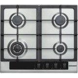 Plita incorporabila Heinner HBH-V4IWFFCIX, Gaz, 4 arzatoare, Arzator wok, Aprindere electrica integrata, 58 cm, Inox