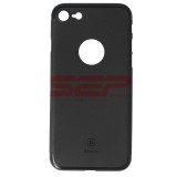 Husa iPhone SE 2022 Baseus Paper Case, TPU, Protectie Slim, Negru